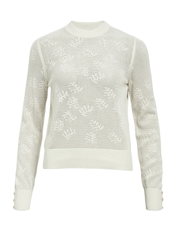 Object Trui OBJRILIA L/S KNIT PULLOVER 135 23045253 WHITE SAND