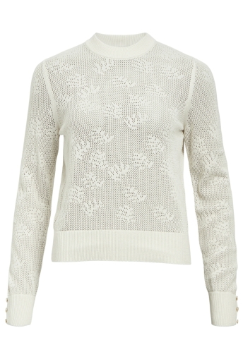 Object Trui OBJRILIA L/S KNIT PULLOVER 135 23045253 WHITE SAND