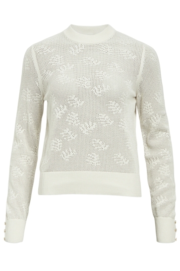 Object Trui OBJRILIA L/S KNIT PULLOVER 135 23045253 WHITE SAND