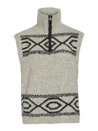 Vila Trui VIFINKA SL KNIT VEST 14101950 Birch/BLACK