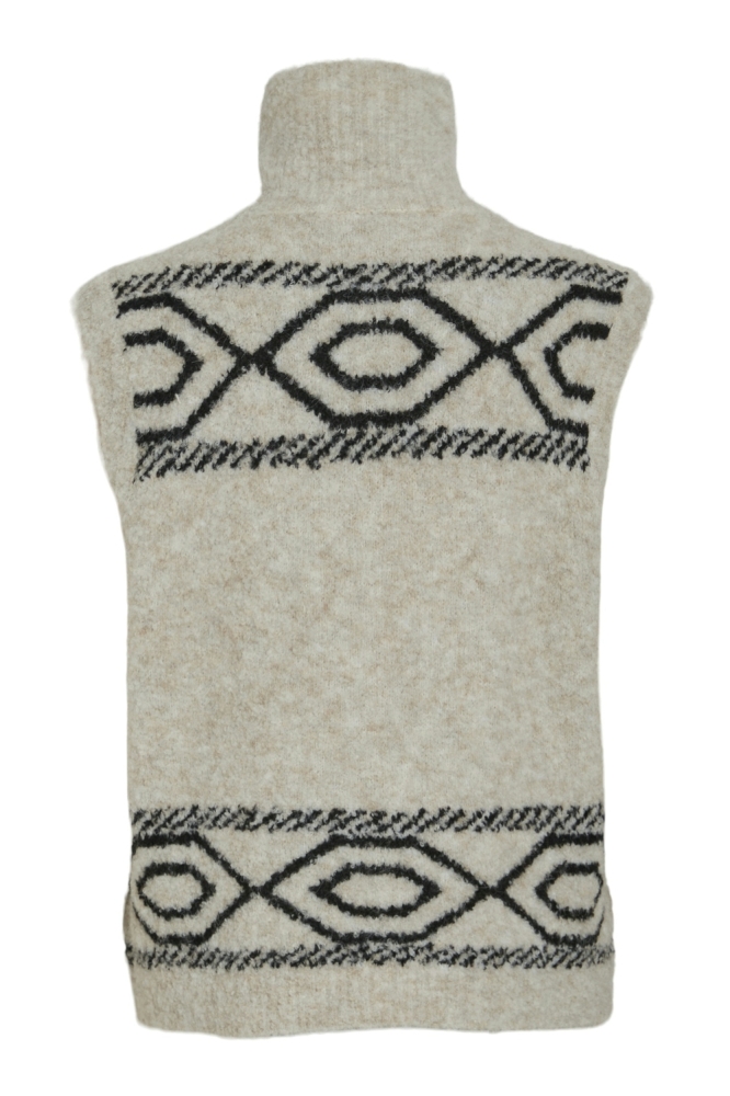 VIFINKA SL KNIT VEST 14101950 Birch/BLACK