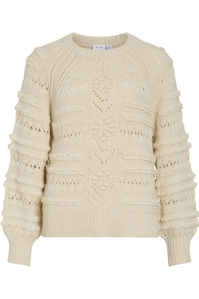 VITAMO O-NECK L/S KNIT TOP 14099897 BIRCH