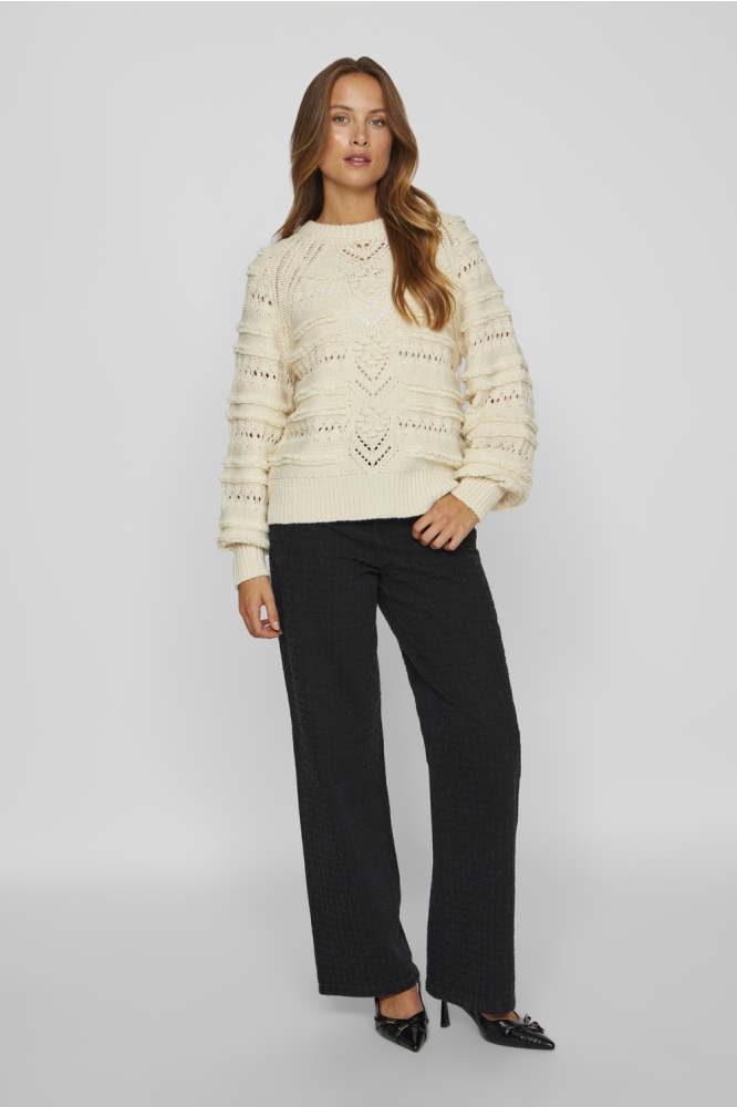 VITAMO O-NECK L/S KNIT TOP 14099897 BIRCH