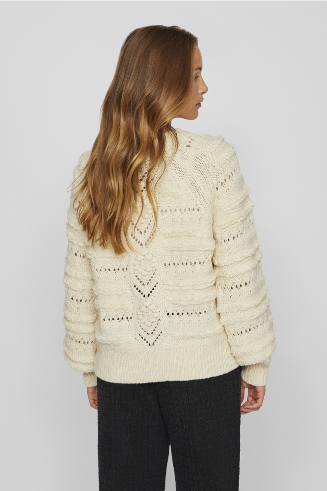 VITAMO O-NECK L/S KNIT TOP 14099897 BIRCH