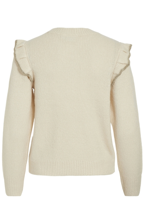 Vila vinanzy l/s o-neck flounce knit top