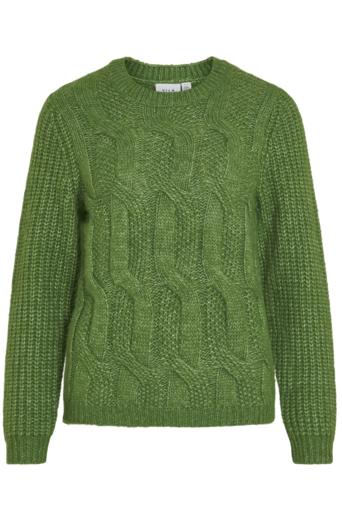 VIREBA O-NECK L/S KNIT TOP 14099889 CACTUS/MELANGE