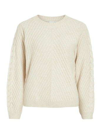 Vila Trui VIERIN L/S O-NECK CABLE KNIT TOP/BF 14100111 BIRCH