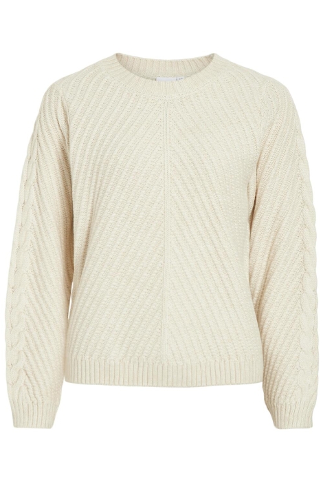 Vila vierin l/s o-neck cable knit top/bf