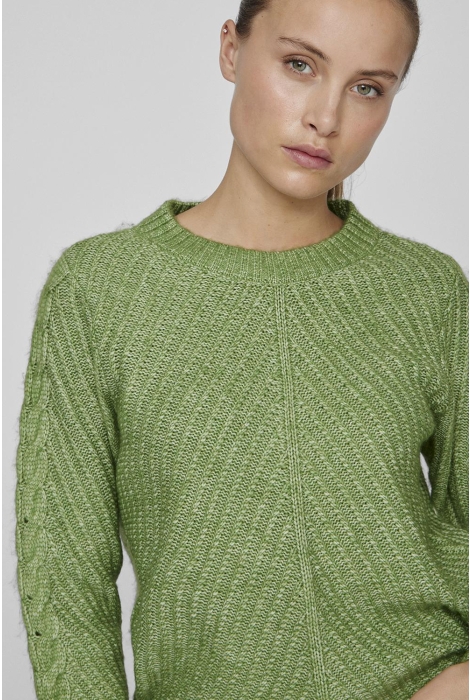 Vila vierin l/s o-neck cable knit top/bf