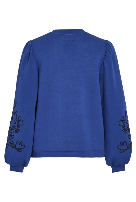 Vila visif o-neck l/s emb sweat/r