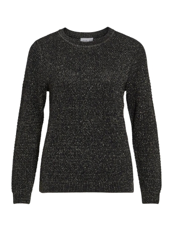 Vila Trui VIDALO L/S GLITTER KNIT TOP 14103112 BLACK/ FROSTED AL