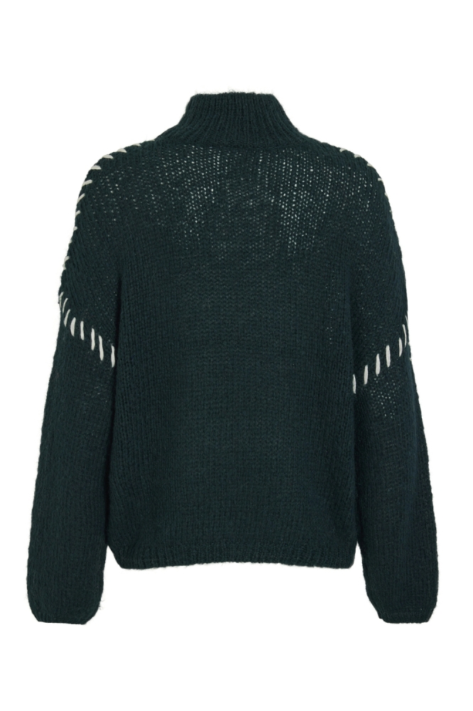 VICHOCA NEW L/S KNIT PULLOVER 14097725 SCARAB/WHITE STIT