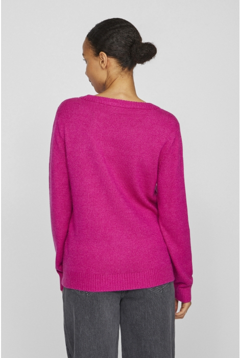 Vila viril o-neck l/s knit top - noos