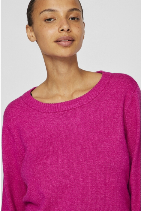 Vila viril o-neck l/s knit top - noos