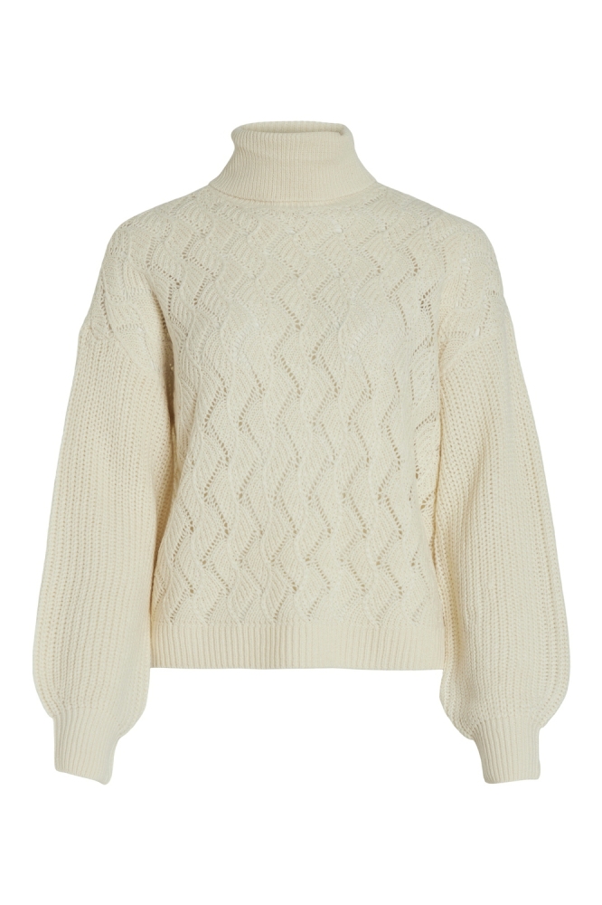 VIRANDI L/S ROLL-NECK KNIT TOP/BF 14099676 BIRCH