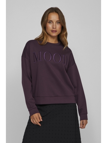 Vila Trui VIREFLECT EMB LUMI L/S SWEAT TOP/PR 14102406 PLUM PERFECT/MOOD