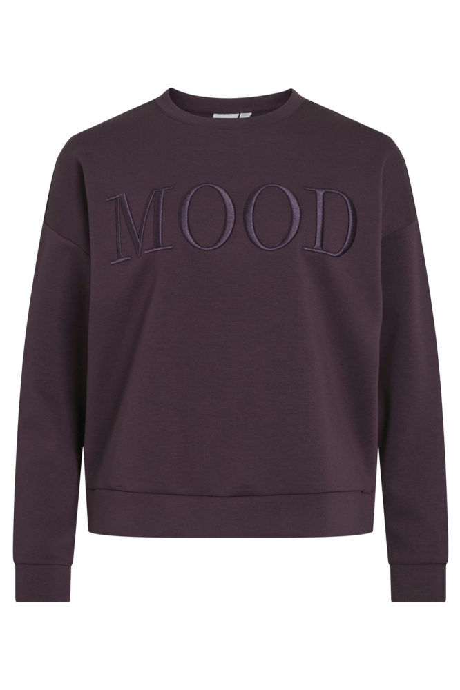 VIREFLECT EMB LUMI L/S SWEAT TOP/PR 14102406 PLUM PERFECT/MOOD