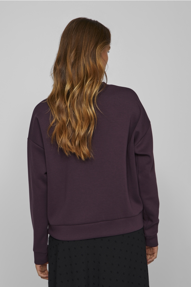 VIREFLECT EMB LUMI L/S SWEAT TOP/PR 14102406 PLUM PERFECT/MOOD