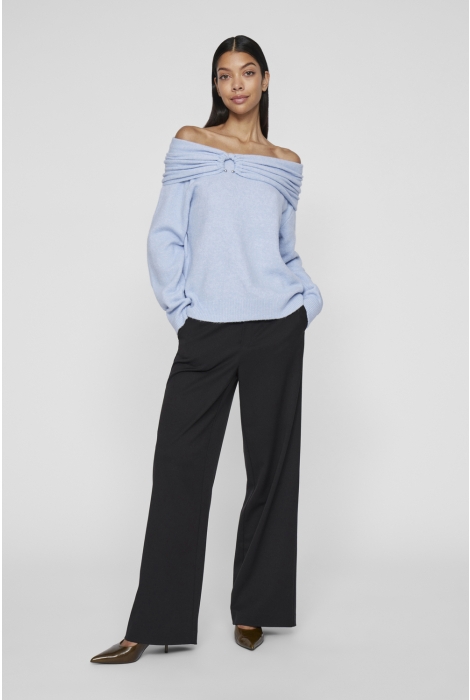 Vila vikenya l/s off shoulder knit top/k