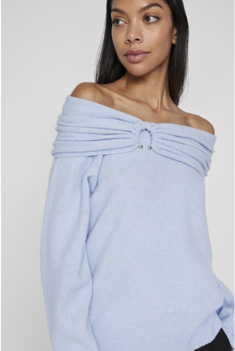 Vila vikenya l/s off shoulder knit top/k