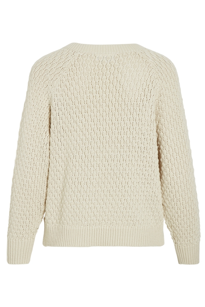 VIJOSMIRA O-NECK L/S BUTTON KNIT TO 14098538 Birch