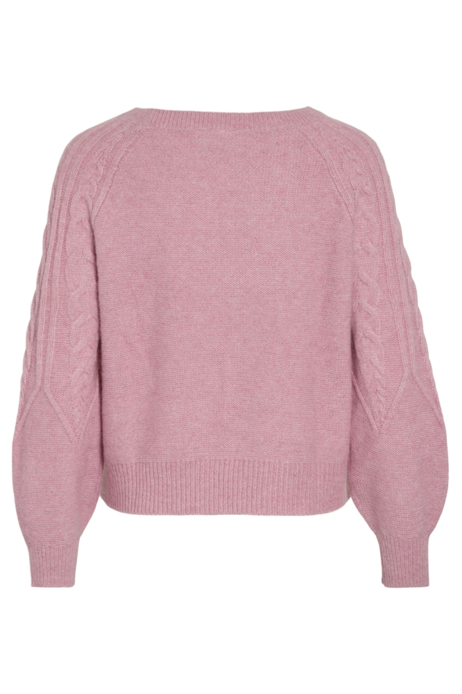 VIAMADA O-NECK L/S CABLE KNIT TOP 14098884 POLIGNAC