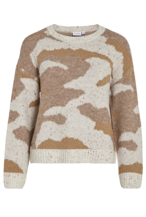 Vila vijemma o-neck l/s jacquard knit to