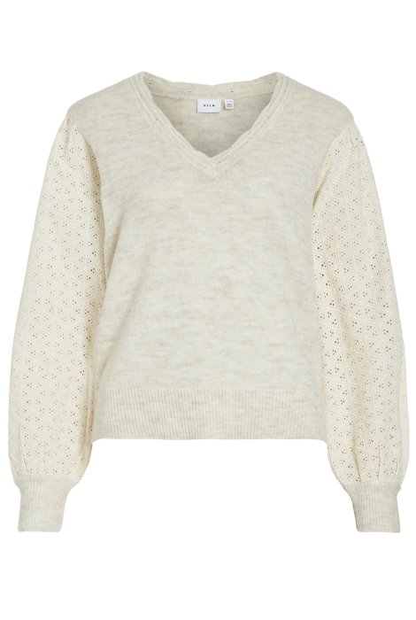 Vila vimagali v-neck l/s mix knit top