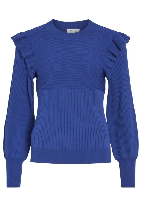 Vila vineira o-neck l/s rib knit top -