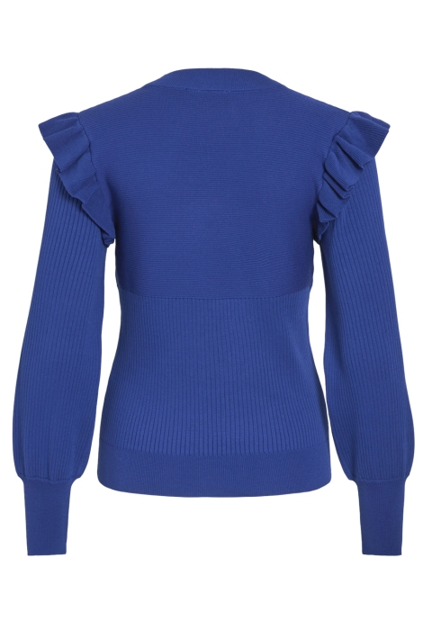 Vila vineira o-neck l/s rib knit top -