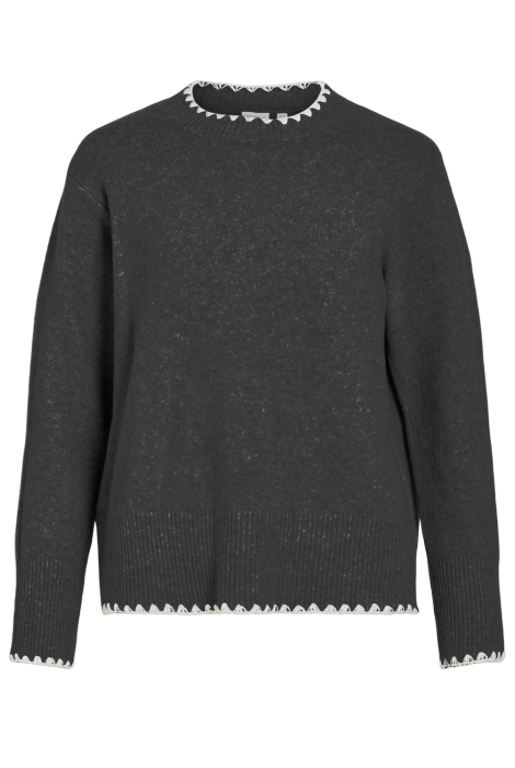 Vila vihefna stitch detail knit top/r