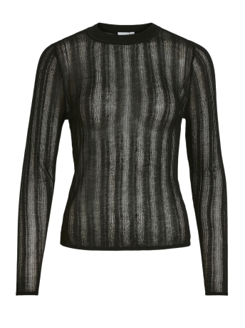 Vila T-shirt VILMENTA L/S KNIT TOP/R 14099463 BLACK