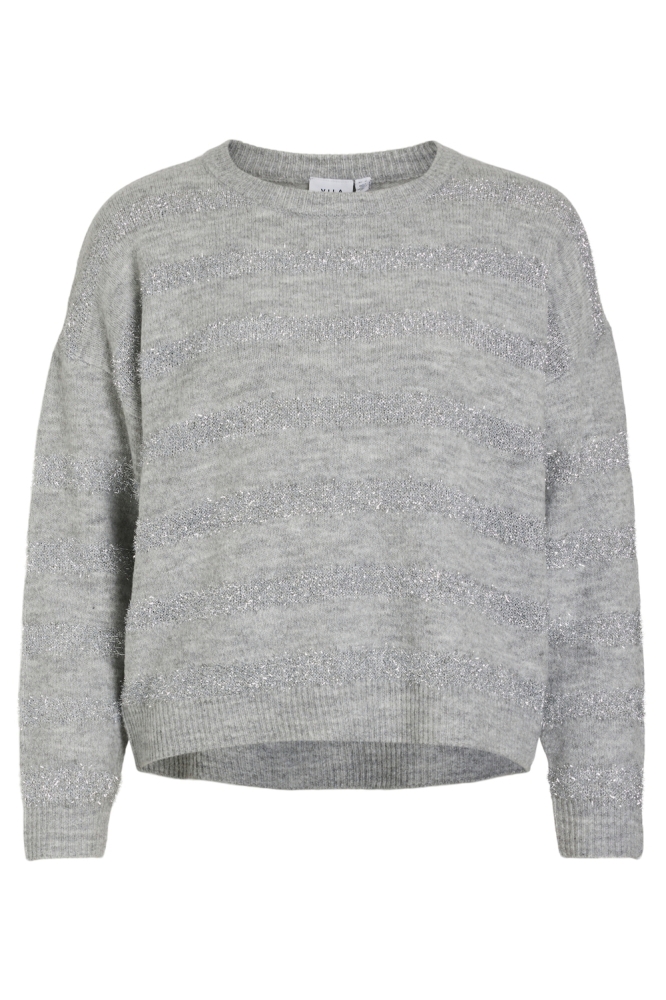 VIGLITTIA L/S O-NECK CHRISTMAS KNIT 14099650 Light grey mela/SILVER GLI