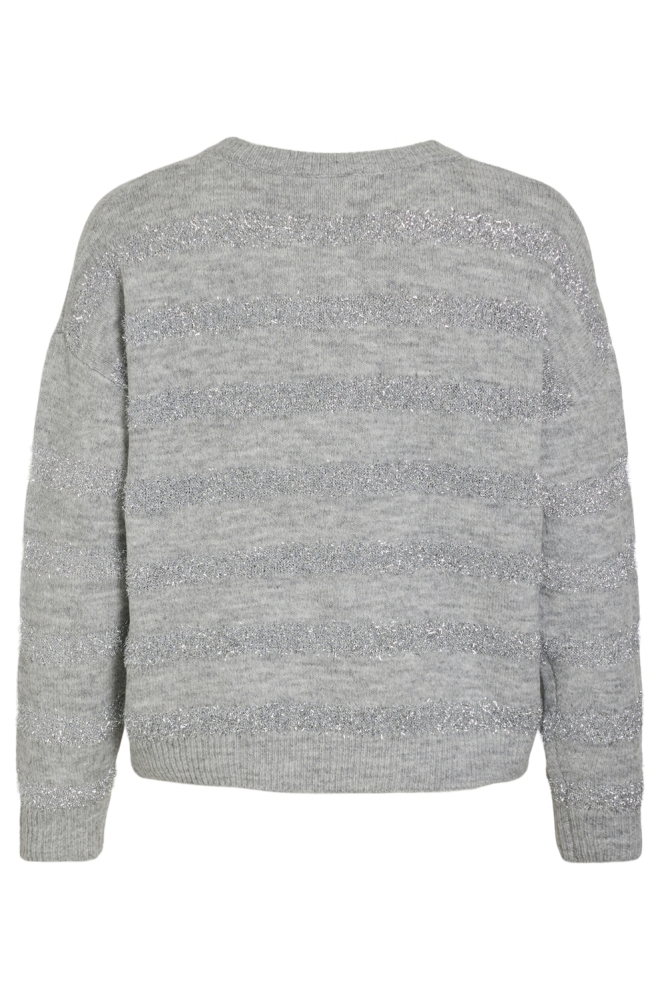 VIGLITTIA L/S O-NECK CHRISTMAS KNIT 14099650 Light grey mela/SILVER GLI