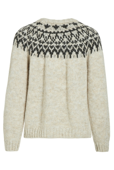 Vila viejla o-neck l/s jacquard knit top