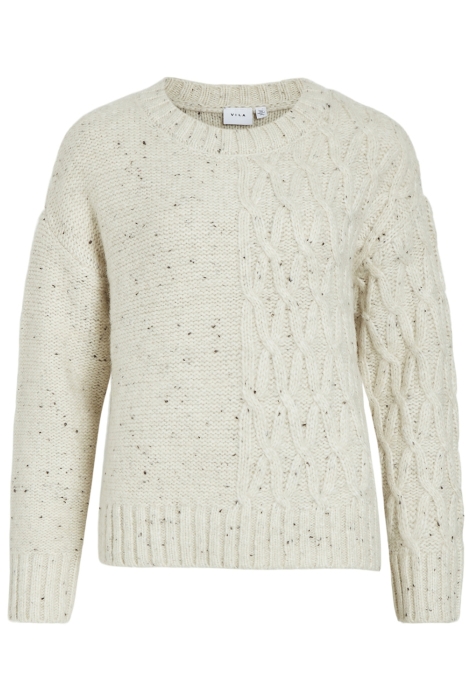 Vila viluvie o-neck l/s structure knit t