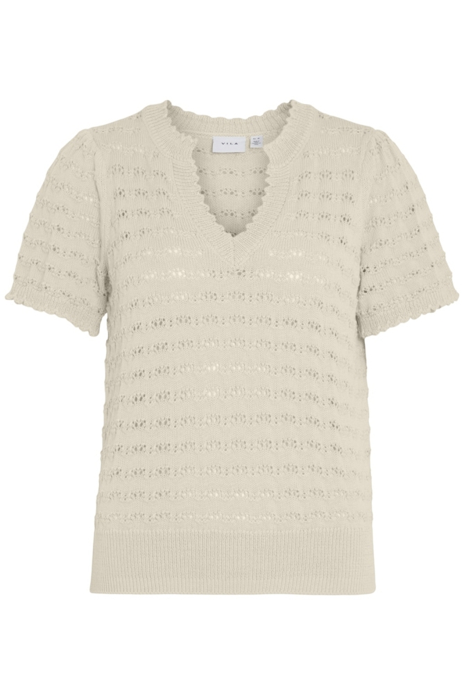 VITOTO S/S V-NECK KNIT TOP / 2 14106739 Birch