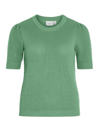 Vila Trui VIDALO O-NECK S/S KNIT TOP - NOOS 14084421 GREEN SPRUCE