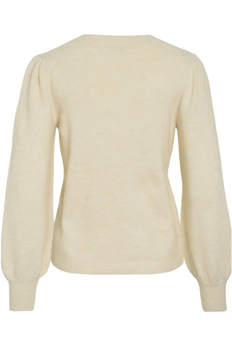 Vila vicleo v-neck l/s detail knit top/r