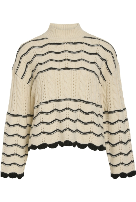 Vila viovirina high neck l/s cable knit