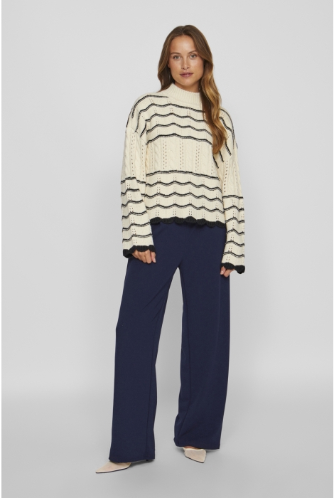 Vila viovirina high neck l/s cable knit