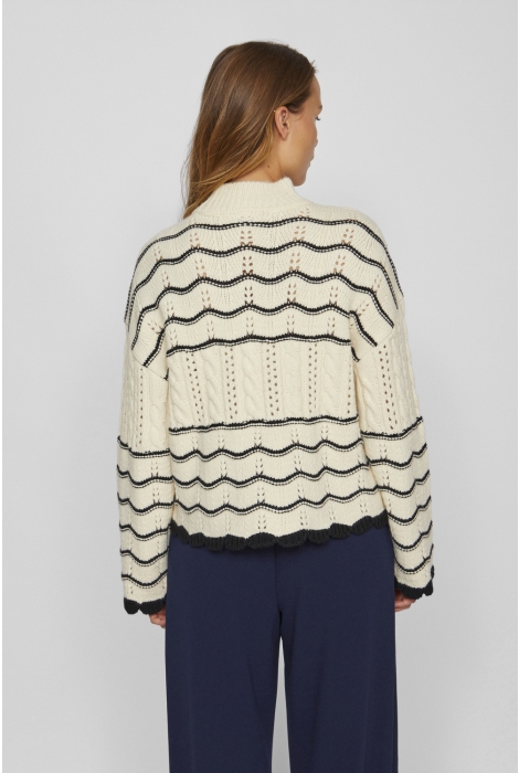 Vila viovirina high neck l/s cable knit