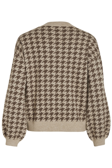 Vila viril l/s houndstooth knit top/ka