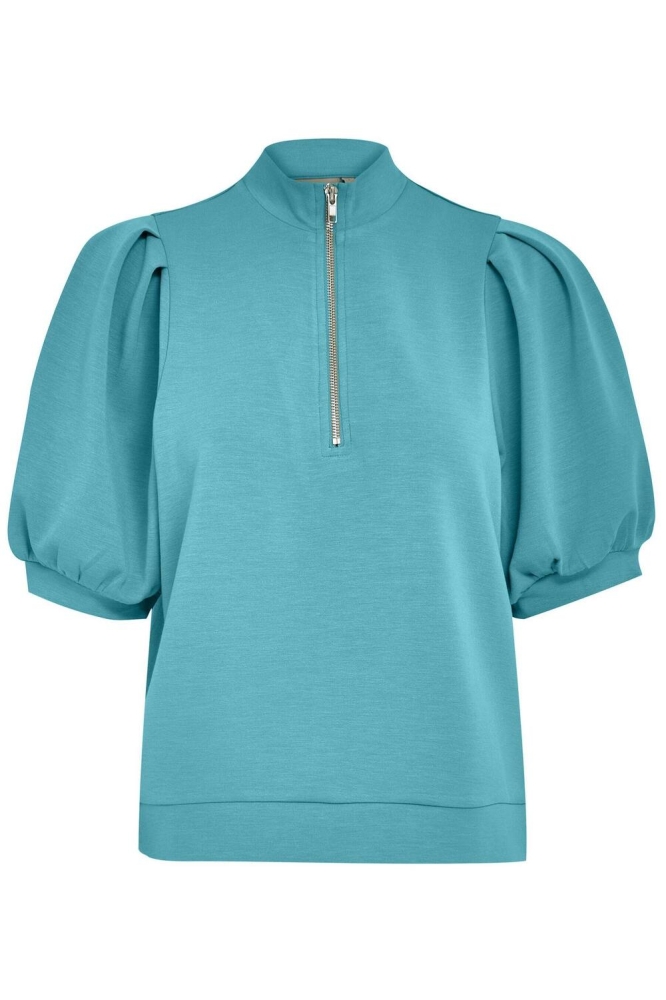 DICETTE PUFF ZIP SWEAT PC7973 1521 SMOKE BLUE