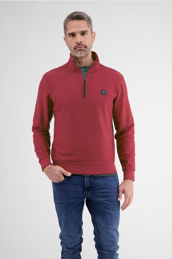 TROYERSWEATSHIRT VAN GESTRUCTUREERDE KWALITEIT 2484431 362 DEEP GARNET