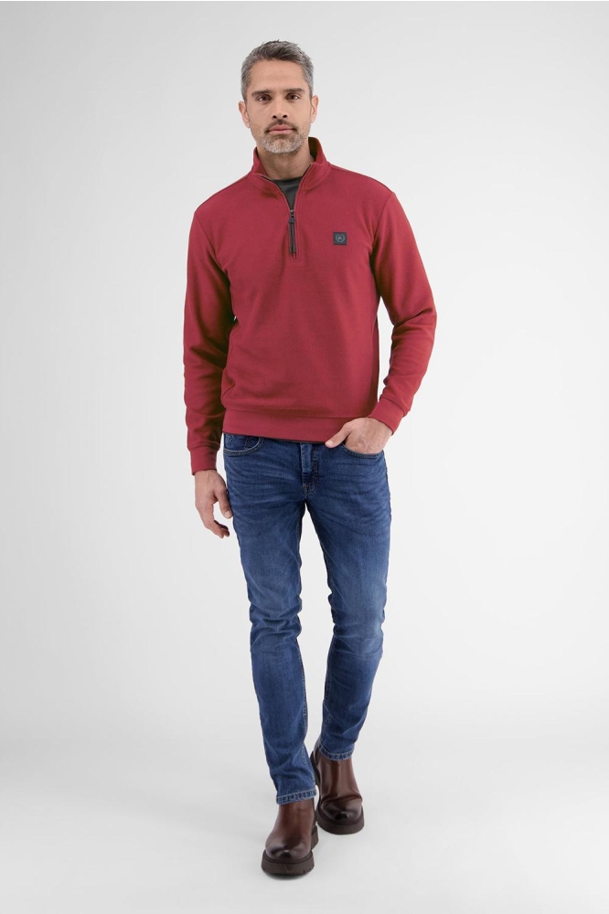 TROYERSWEATSHIRT VAN GESTRUCTUREERDE KWALITEIT 2484431 362 DEEP GARNET