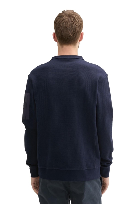 Tom Tailor structured c-neck sweatshirt