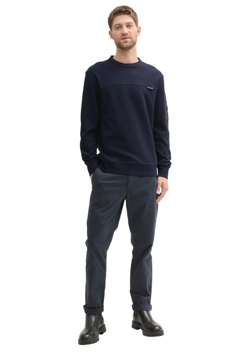 Tom Tailor structured c-neck sweatshirt