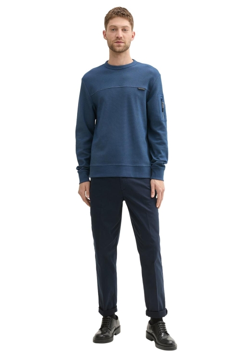 Tom Tailor structured c-neck sweatshirt