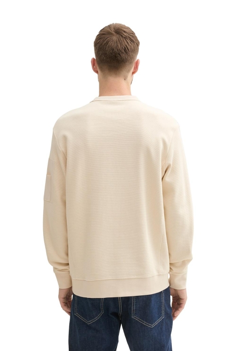 Tom Tailor structured c-neck sweatshirt